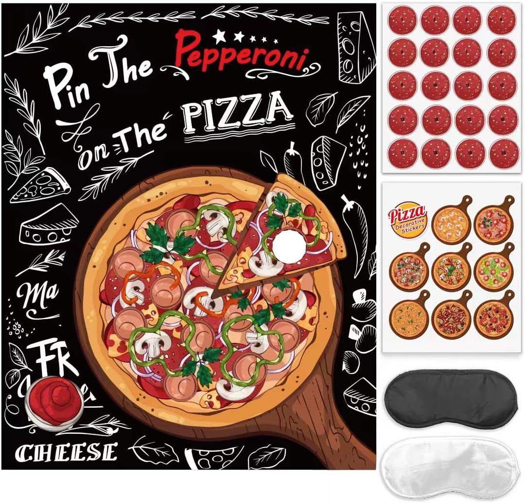 Pizza Party Decorations Pin The Pepperoni on The Pizza Party Game for Pizza Family Night Birthday Party Pizza Party Supplies Favors