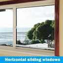Adjustable Window Security Bar, Child Safety Patio Sliding Door Lock, Sturdy Steel, Extends from 16 3/4" to 44"