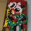 Max Fun 12Pcs Christmas Glasses Glitter Holiday Party Glasses Frames Christmas Decoration Accessories Costume Eyeglasses for Christmas Parties Holiday Favors (One Size Fits All)