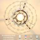 Luupyia Mini Crystal Chandelier Ceiling Light Small, Modern Crystal Ceiling Light for Hallway Fixtures Semi Flush Mount Silver Chandelier for Bedroom Hall Living Room Hallway