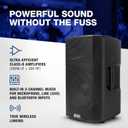 ALTO TX412B 600W 12" Battery Powered PA Speaker with Bluetooth, 2-Channel Mixer, for True Wireless Outdoor Performances for Mobile DJ and Musicians