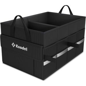 K KNODEL Car Trunk Organizer, Collapsible Car Trunk Storage Organizer, Car Organizer and Storage for SUV, Truck, Sedan (Small, Black)