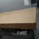 Tribesigns Modern Walnut/White 55" Heavy Duty Computer Desk, Study & Work Desk, 23.6"D x 55.1"W x 29.5"H, Z-Shaped Metal Legs, 330 lbs Capacity