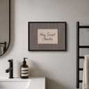 Hey Sweet Cheeks Wall Art Framed Funny Bathroom Decor 16x24 Inch