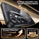 for Samsung Galaxy S23 Case Compatible with MagSafe[Built-in Camera Stand][Military-Grade Shockproof][Dual Layer Protection] Heavy Duty Outdoor Rugged Bumper for S23 Phone Case,Black