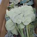 lovemoon 130 Pcs Artificial Mixed Eucalyptus Stems Bulk, 5 Kinds of Faux Greenery Eucalyptus Leaves Bulk for Vase Wedding DIY Bouquets Floral Arrangement Home Decor (130, Green)