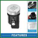 Motoforti Push Button Starter Switch No.4G1905217A Engine Start Stop Switch Button for Audi A6 2016-2018 Silver Tone Long-lasting
