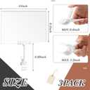 3 Pcs Acrylic Clip on Sign Holder with Clamp 8.5 x 11 Inch Retail Store Signs Displays Double Sides Swivel Signage with PVC Card Clothing Price Hanging Signage for Supermarket Business