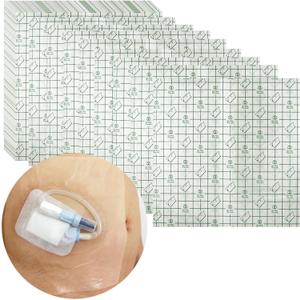 Waterproof Shower Cover Shields for Dialysis Port Picc Line Chest Catheter PD Peritoneal Dialysis Chemo Port Feeding Tube Shower Protector 8" x 8" (Pack of 25)