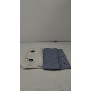 Curtains For Living Room 1Blue 80x35, 2White 83x60