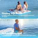 SLOOSH Inflatable Floating Dock, Inflatable Dock Floating Platform, Portable Air Dock Platform Fit for Pool, Lake, Beach with Non-Slip Surface, Size: 6Ft X 5Ft