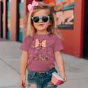 CM C&M WODRO Magic Kingdom Castle Shirt Toddler Baby Girls Magical Graphic T-Shirt Kids Summer Fairy Tale Short Sleeve Tees(D-Pink,4-5 Years)