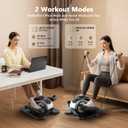 LVPIMAN Large Size Under Desk Elliptical Machine,Electric Leg Exerciser for Seniors,12 Adjustable Speeds&12 Modes with Remote Control,Elastic Rope,Manual&Auto Mode for Home Office
