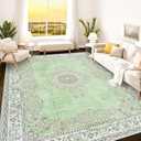 Istana 9x12 Area Rug - Green 9 x 12 Area Rugs for Living Room - Foldable 9x12 Rugs for Bedroom/ Living Room Rug - Stain Resistant Washable Rugs - Eco-Friendly Area Rugs
