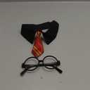 Dog Glasses Necktie Costume Set, Cute Cosplay Apparel Accessories with Dog Neck Tie Collar and Sunglasses Frame for Medium Dog