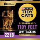 Purina Tidy Cats Performance PlusTidyFeet Scented Low Tracking Cat Litter, Clumping, Multi-CatOdor Control Kitty Litter with Clean Linen Scent - 22 lb. Box