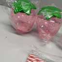 DOITOOL Strawberry Cups with Lids and Straws 8 Pcs Plastic Drinkware Set for Kids Girls Party Pool Birthday Summer Events Decorative Tumblers 2 Packs