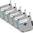 5 Pack RASSURT M-K231 Label Tape Replace for Brother M Tape MK-231 M-K231S Brother Label Tape 12mm 0.47 MK231 Label Tape White for Compatible with Brother PTouch PT-M95 PT-65 PT-45 PT-70BM PT-80