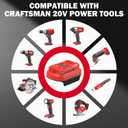 TPDL Adapter for Craftsman V20 Cordless Tools, for DeWalt 20V for Milwaukee M18 Lithium Battery Convert to for Craftsman New 20V Power Tool (Adapter Only)