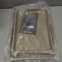 JOHO BAKING Cookie Sheets for Baking Nonstick, 2 Pack Heavy Duty 0.8mm Baking Sheet Pan Set Quarter(9x13in) & Jelly Roll(10x15in) with Diamond Texture, Gold Commercial Grade, Small Oven Safe