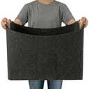 ZAUNFOOY 85L Large Laundry Storage Basket with Handles, Collapsible Laundry Hampers for Dirty Clothes, Felt Organizer Basket for Blanket Toy Gifts, Living Room & Car Trunk 23.6 x15.8 x15.8