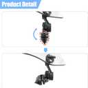 Motoforti 37cm Clear Lens Motorcycle Windshield, Adjustable Clip Wind Deflector Windshield Extension Universal Fit for Most Motorcycles & Scooters