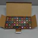 Kingrol 50 Pack 1 Inch Glass Ball Ornaments, Mini Christmas Tree Decorative Balls, Decora Baubles Pendant for Xmas, Wedding, Party, Home Decor