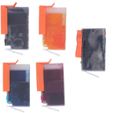 Ink Cartridge Replacement for Photosmart, High Yield Black and Color Ink Cartridges Set, 800 Pages Black 750 Pages Color Output, Anti Blockage Colorfast Printing for Documents (BK PBK C M Y 5 Colors)