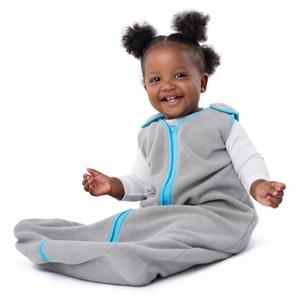 Baby Deedee Sleep Nest Fleece - Baby Sleep Sack 1.2 TOG 0-6 Months, Comfort Sleeping Bag with Soft Polar Fleece & Patented Shoulder Snaps, Newborn Wearable Blanket for Boys & Girls, Gray