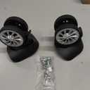2Pcs 55mm Rubber Swivel Castor Wheels - 360 Degree Quiet Trolley & Furniture Caster, 55 millimeters