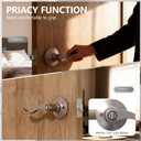Door Locks for Front Door - 6 Pack Doorknobs for Exterior Door Satin Nickel Standard Door Handle with Lock Entrance Door Levers with Keys