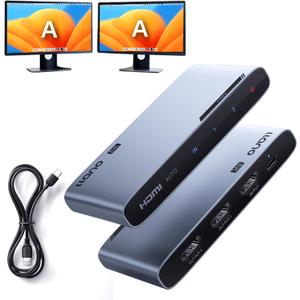 llano HDMI 2.1 Splitter 1 in 2 Out, 8K@60Hz 4K@120Hz/240Hz, SST & Mirror Mode Only (No Extend), HDCP 2.3, HDR10, Dolby Vision, for PS5, Xbox, Apple TV, Laptop, Aluminum Case