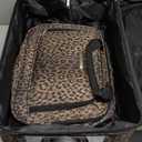 Rockland Fashion Softside Upright Luggage Set, Expandable,Lightweight,Telescopic Handle,Wheel, Pink Leopard, 2-Piece (14/19)