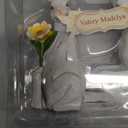 Valery Madelyn Easter Bunny Decorations for Home, Medium White Couple Rabbits Figurine Tabletop Decor, 2Pcs Cute Easter Gifts Resin Statues for Spring Holiday Indoor Party Table Centerpieces, 6"