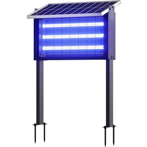 Solar Bug Zapper Outdoor for 8000 sq.ft, 30W Solar Powered Mosquito Zapper, USB Rechargeable Fly Insect Trap, IPX4 Waterproof Dusk-to-Dawn Auto On/Off for Patio Garden Camping RV