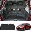 Sienna Cargo Liner - Trunk Mat for Toyota Sienna 2011-2019, All Weather Cargo Mat for Sienna Accessories, Only fit NO Power Folding 3rd Row Seats
