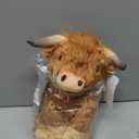 Happy Fuel Highland Cow Microwavable Stuffed Animal 1.5 lb Unscented Heating Pad Plush, Soft Cozy Cute Cow for Relaxation and Comfort, Toy Gift for Women, Girls, Adults & Kids