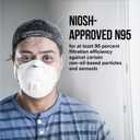 3M N95 Respirator 8511, 10 Pack, NIOSH-APPROVED N95, Features 3M COOL FLOW Exhalation Valve, Relief From Dusts & Certain Particles During Sanding, Pollen, Mold Spores, Dust Particles (8511DB1-A-PS)