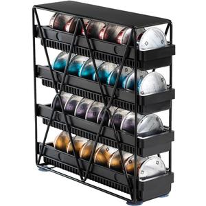 Coffee Pod Holder 4 Tier Coffee Pod Holder For Countertop With 32 pods,Black 1pcs