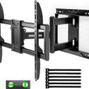 MonTEK Full Motion TV Wall Mount for 37-84 Inch TVs, TV Mount Bracket with Articulating Arms, Tool-Free Tilt & Swivel, Extension, Max VESA 600x400mm, Fits 12/16" Wood Studs, Up to 110lbs, 4X Tested