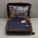 Coolife Suitcase Set 3 Piece Luggage Set Carry On Travel Luggage TSA Lock Spinner Wheels Hardshell Lightweight Luggage Set(Navy, 3 piece set (BP/TB/20))