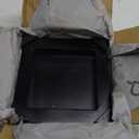 Wooden Display Stand Square Wood Display Base Risers Square Vase Riser Teapot Aquarium Lamp Pedestal for Stone Flowerpot Teapot Vase Bonsai Lamp Holder Home Decoration 7" W x 7" D x 1.8" H (Black)