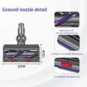 High Torque Brush Head Compatible with V11 V15 V10 V8 V7, Anti-Tangle Brush, Adjustable Suction, Ideal for Cleaning Carpets and Hard Floors