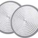 LEKEYE Shower Hair Catcher Drain Protector Strainer-Steel & Silicone 2 Pack (Gray Gray)