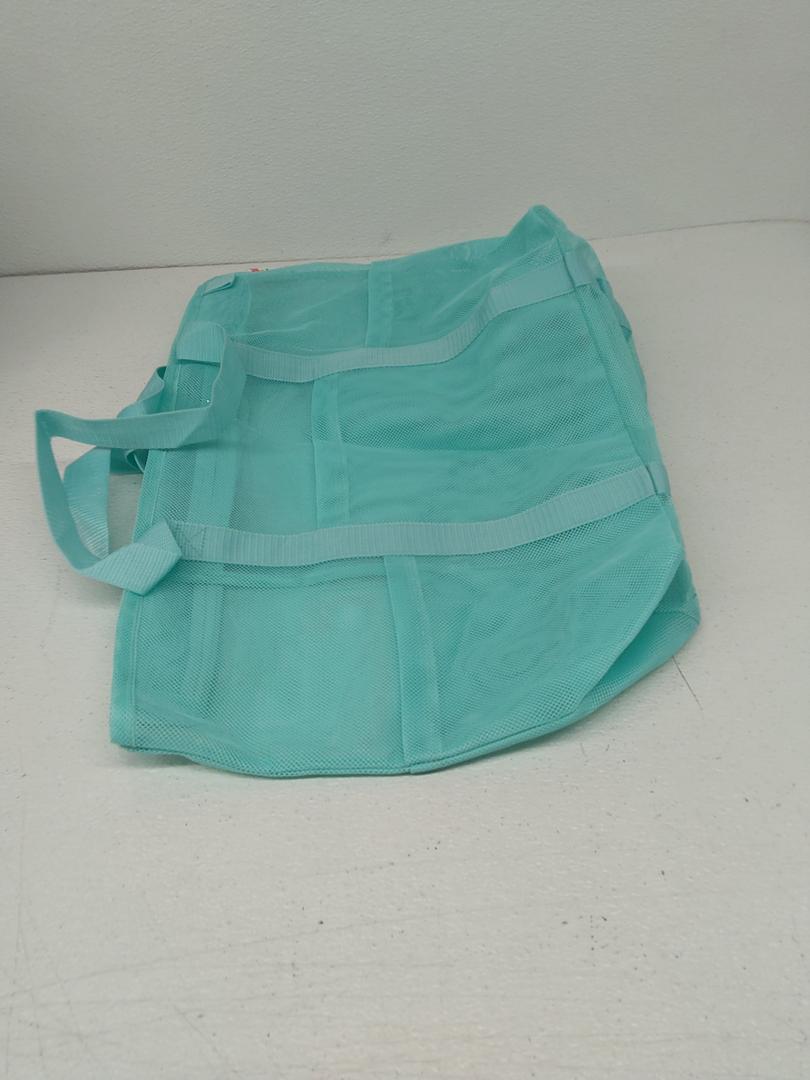 Large Mesh Beach Bag, Travel Tote Bag with 9 Pockets Foldable Pool Bag for Women Vacation Beach Accessories, Color: Mint Green