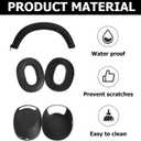 WH-1000XM6/XM6 Headphone Protective Cover, Sweat and Dust Prevention, Washable, Ear Pads, Ear Cups, Headband, Protective Cover (Black)