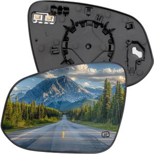 Driver Side Mirror Replacement for Toyota Highlander 2020 2021 2022 2023 2024 2025 - Left Side Mirror Glass, Rear View Mirrors Glass with Power Heated