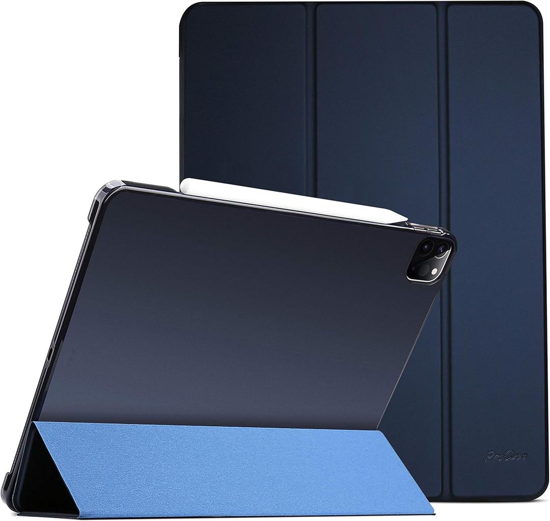 ProCase Smart Case for iPad Pro 11 Case 2021 2020 2018, Slim Stand Hard Back Shell Smart Cover for iPad Pro 11 Inch 3rd Generation 2021/ 2nd Gen 2020 / 1st Gen 2018 -Darkblue