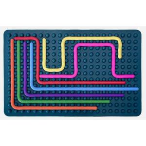 Sensory Activity Board, Silicone Sensory Fidget Toy for Kids, ADHD & Autism, Calming for Anxiety, Silent, No Mess, Sensory Toys for Kids 3+ & Adults with 20 Strings Green