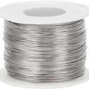BENECREAT 24 Gauge 524FT 304 Stainless Steel Binding Wire for Jewelry Making, Strapping, Sculpture Frame, Cleaning Brushes Making and Other Crafts Project, 0.5mm - Single Strand, Lightgray